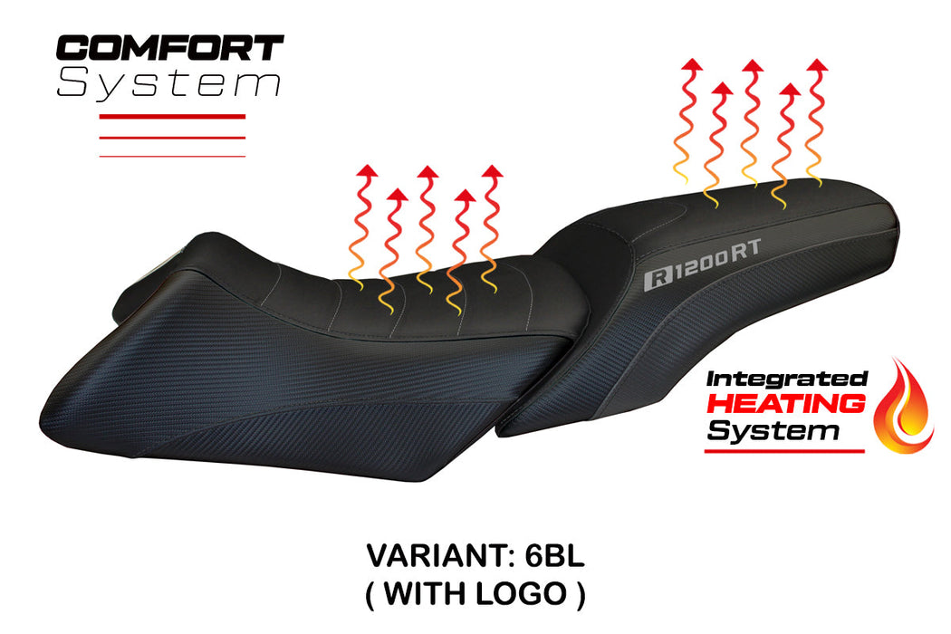 BMW R1200RT 2006-2013 Comfort Heated Seat Cover Tappezzeria Italia in Black
