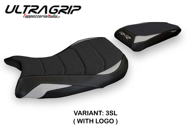 BMW S1000RR 2019-2024 Seat Cover Tappezzeria Italia Ultragrip in Silver