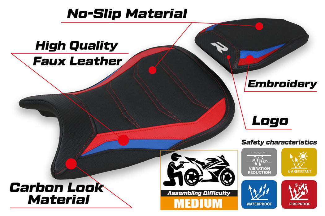 BMW S1000R 2021-2024 Seat Cover Tappezzeria Italia Ultragrip in HP Black