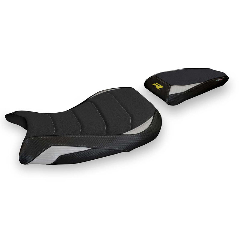 BMW S1000R 2021-2024 Seat Cover Tappezzeria Italia Ultragrip in Silver and Black