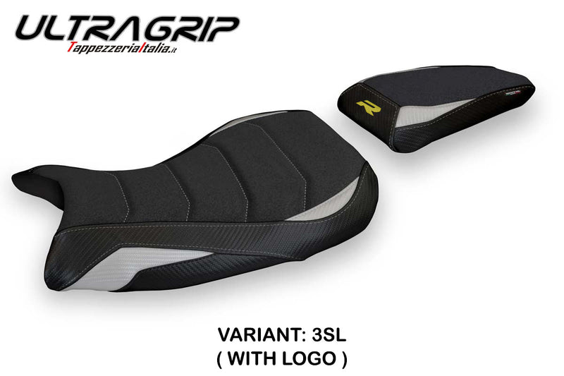 BMW S1000R 2021-2024 Seat Cover Tappezzeria Italia Ultragrip in Silver and Black