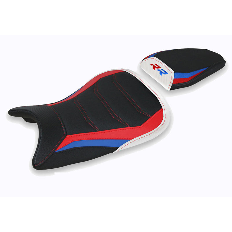 BMW S1000RR 2019-2024 Seat Cover Tappezzeria Italia Ultragrip in White SE