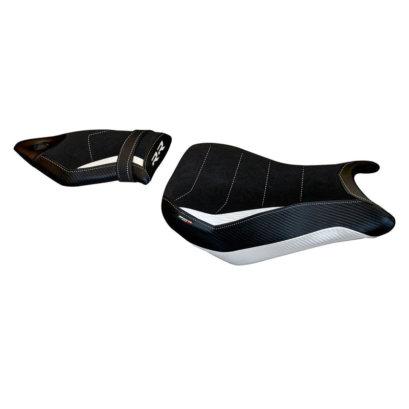 BMW S1000RR 2015-2018 Seat Cover Tappezzeria Italia Comfort in White and Black