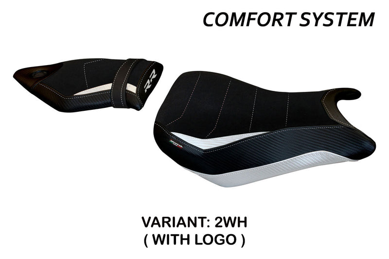 BMW S1000RR 2015-2018 Seat Cover Tappezzeria Italia Comfort in White and Black