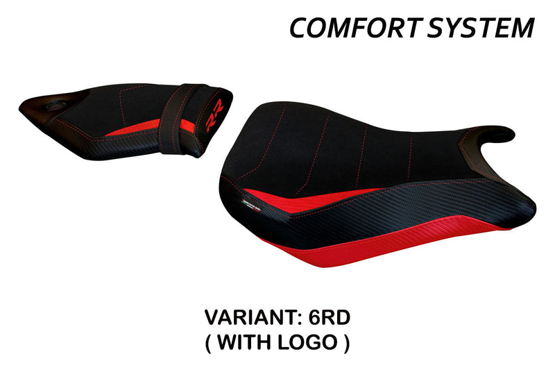 BMW S1000RR 2015-2018 Seat Cover Tappezzeria Italia Comfort in Red and Black