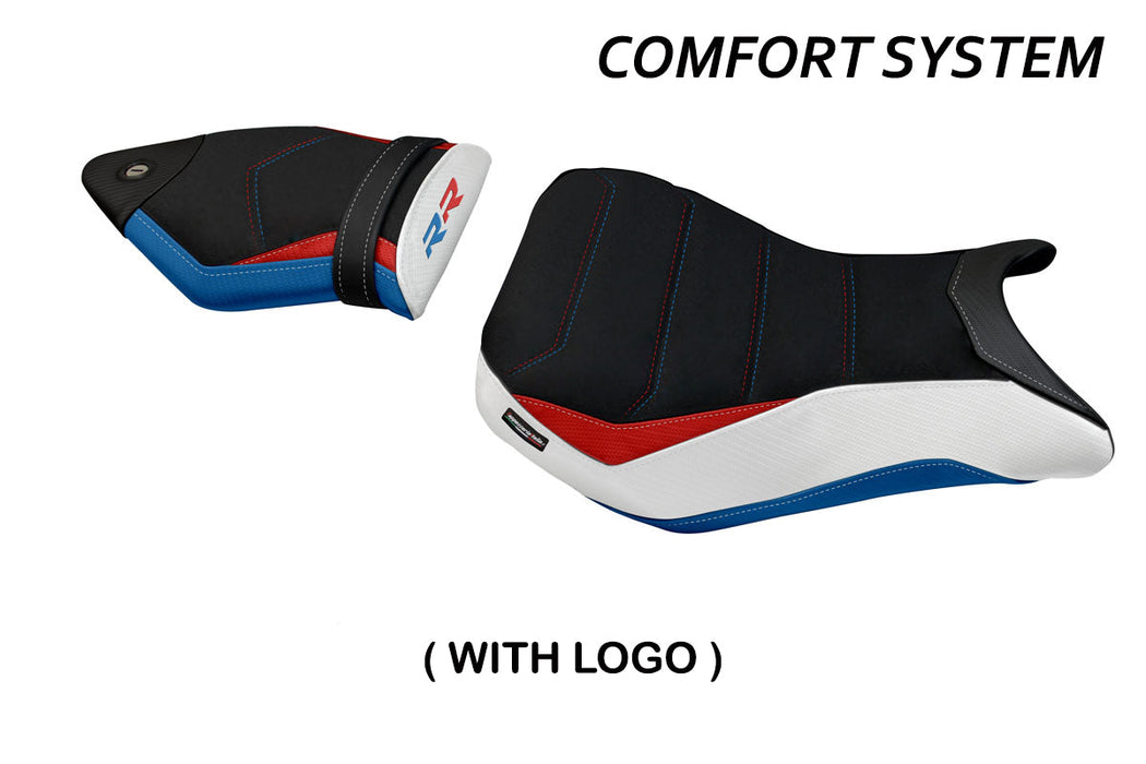 BMW S1000RR 2015-2018 Seat Cover Tappezzeria Italia Comfort in HP Red and Blue