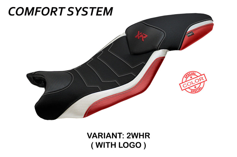 BMW S1000XR 2015-2019 Seat Cover Tappezzeria Italia Comfort in White and Red