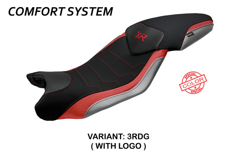 BMW S1000XR 2015-2019 Seat Cover Tappezzeria Italia Comfort in Red and Grey