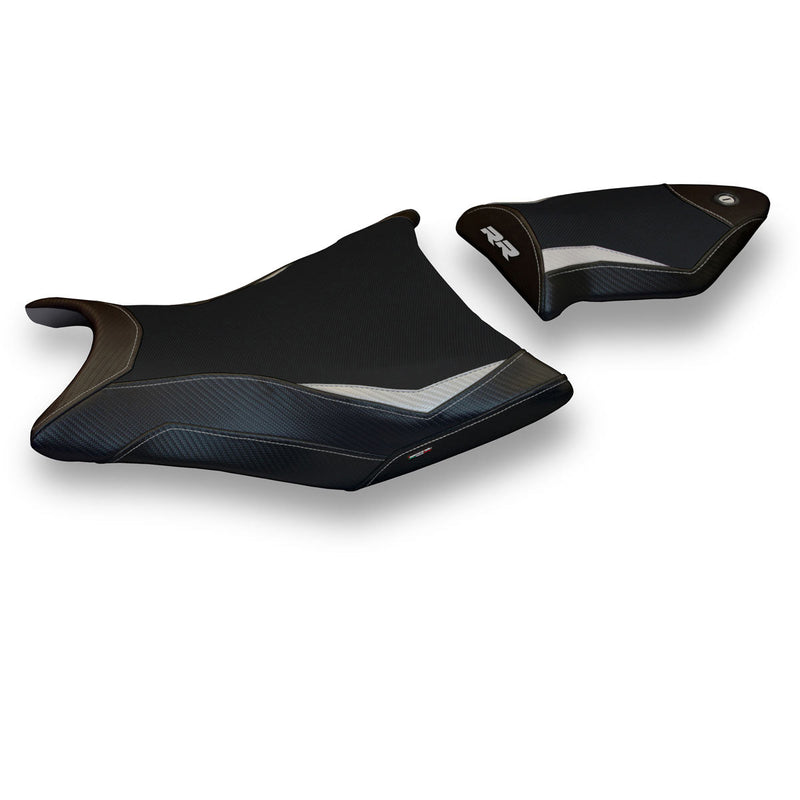 BMW S1000RR 2009-2011 Seat Cover Tappezzeria Italia in Silver and Black