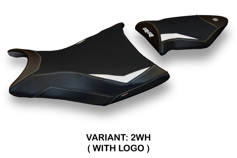 BMW S1000RR 2009-2011 Seat Cover Tappezzeria Italia in White and Black