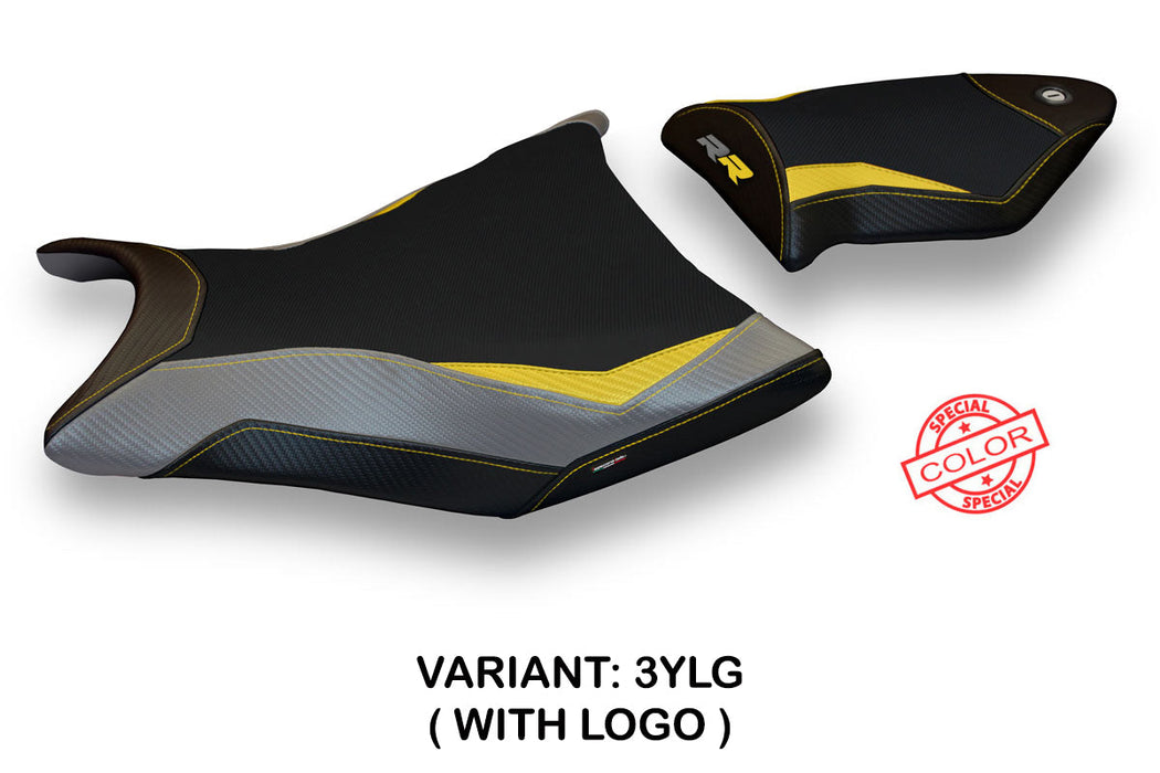 BMW S1000RR 2009-2011 Seat Cover Tappezzeria Italia in Yellow, Grey and Black
