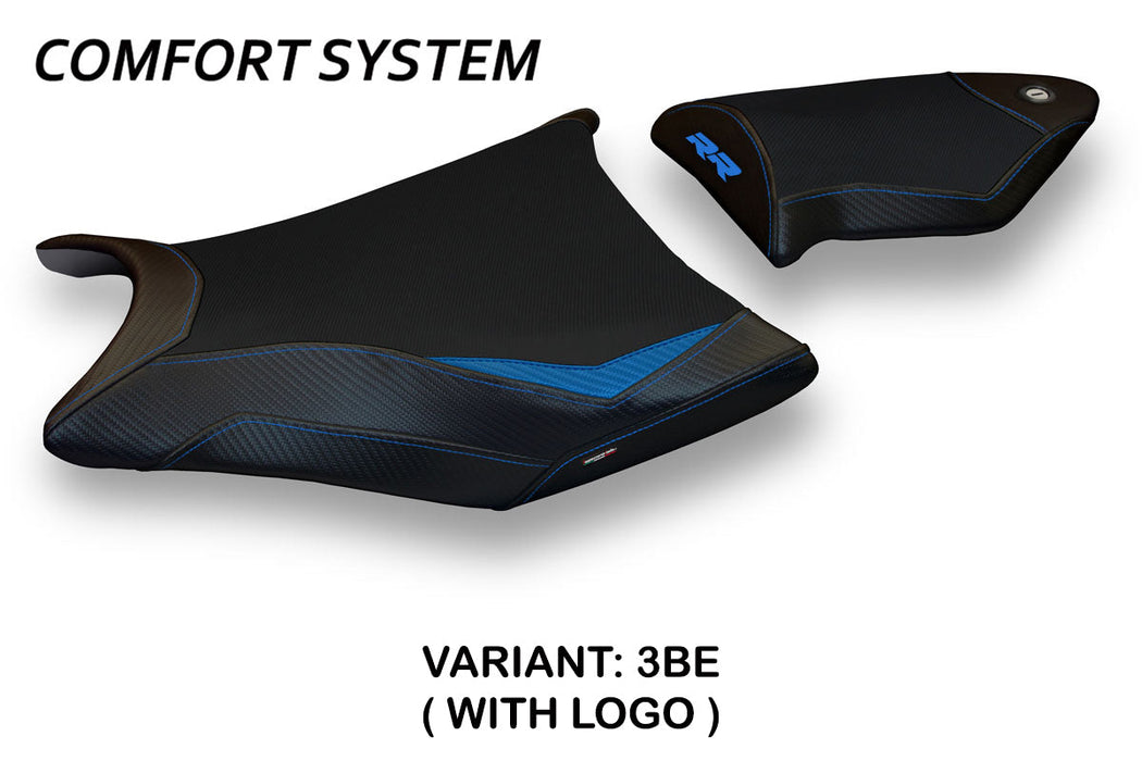 BMW S1000RR 2009-2011 Seat Cover Tappezzeria Italia Comfort in Blue and Black