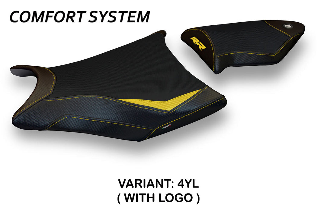 BMW S1000RR 2009-2011 Seat Cover Tappezzeria Italia Comfort in Yellow and Black