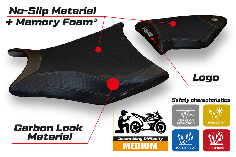 BMW S1000RR 2009-2011 Seat Cover Tappezzeria Italia Comfort in Black