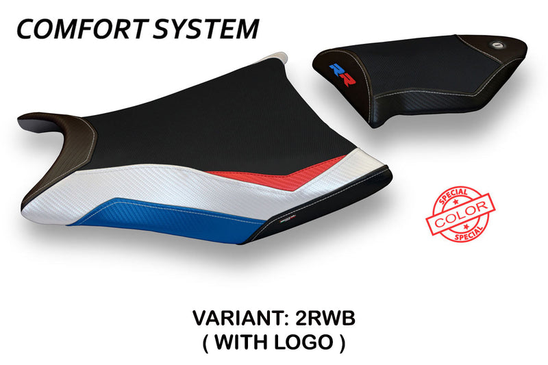 BMW S1000RR 2009-2011 Seat Cover Tappezzeria Italia Comfort in HP Red, White and Blue