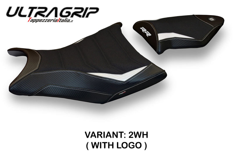 BMW S1000RR 2009-2011 Seat Cover Tappezzeria Italia Ultragrip in White and Black