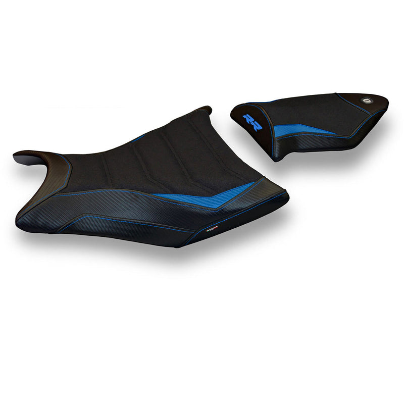 BMW S1000RR 2009-2011 Seat Cover Tappezzeria Italia Ultragrip in Blue and Black