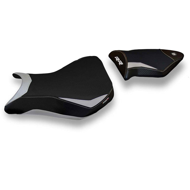 BMW S1000RR 2012-2014 Seat Cover Tappezzeria Italia in Silver and Black