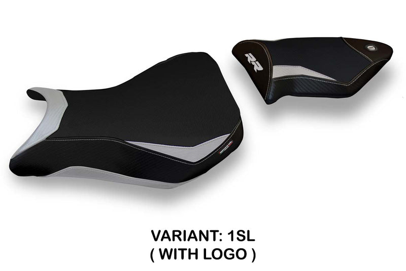 BMW S1000RR 2012-2014 Seat Cover Tappezzeria Italia in Silver and Black