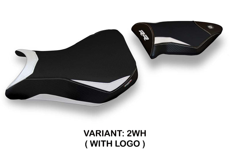 BMW S1000RR 2012-2014 Seat Cover Tappezzeria Italia in White and Black