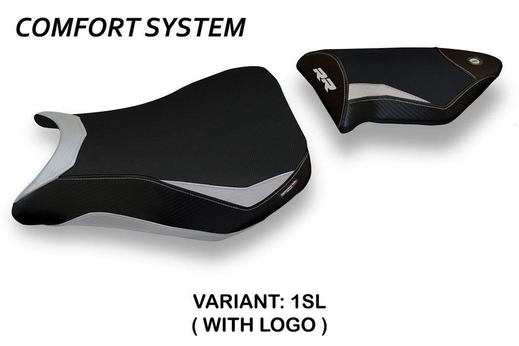 BMW S1000RR 2012-2014 Seat Cover Tappezzeria Italia Comfort in Silver and Black