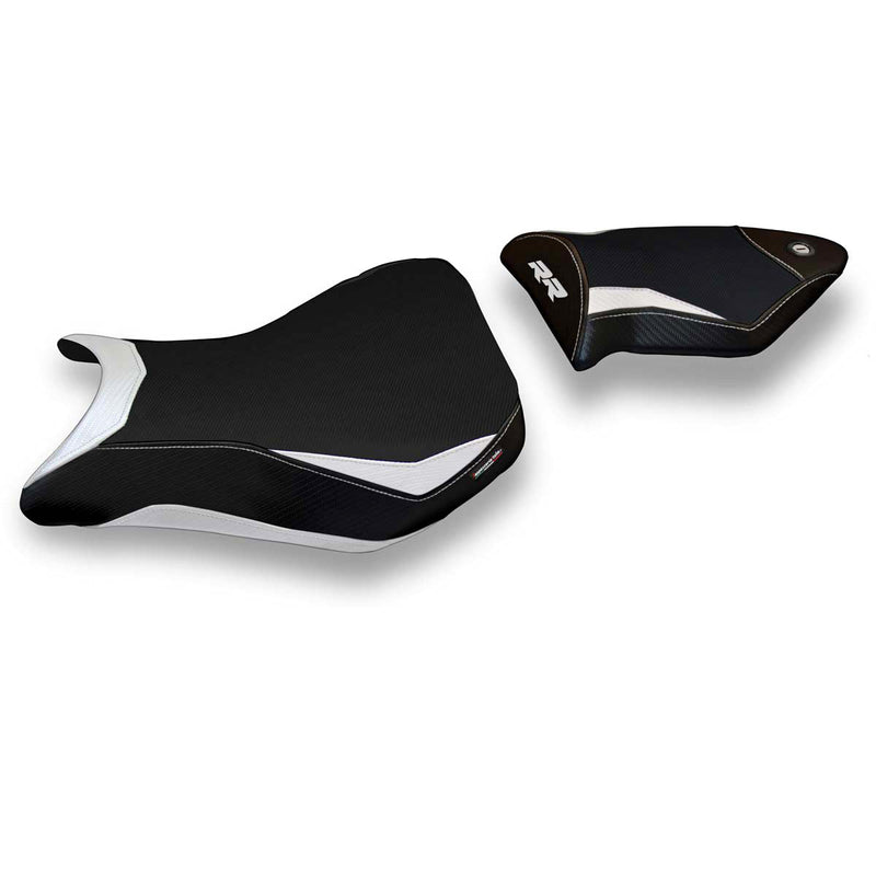 BMW S1000RR 2012-2014 Seat Cover Tappezzeria Italia Comfort in White and Black