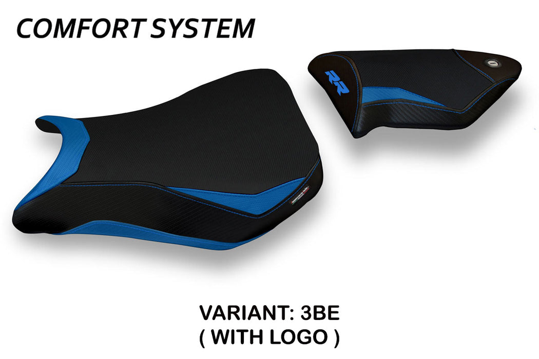 BMW S1000RR 2012-2014 Seat Cover Tappezzeria Italia Comfort in Blue and Black