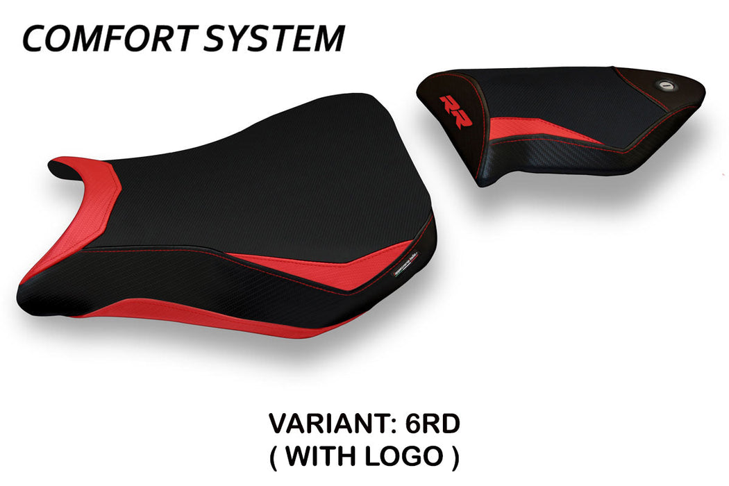BMW S1000RR 2012-2014 Seat Cover Tappezzeria Italia Comfort in Red and Black