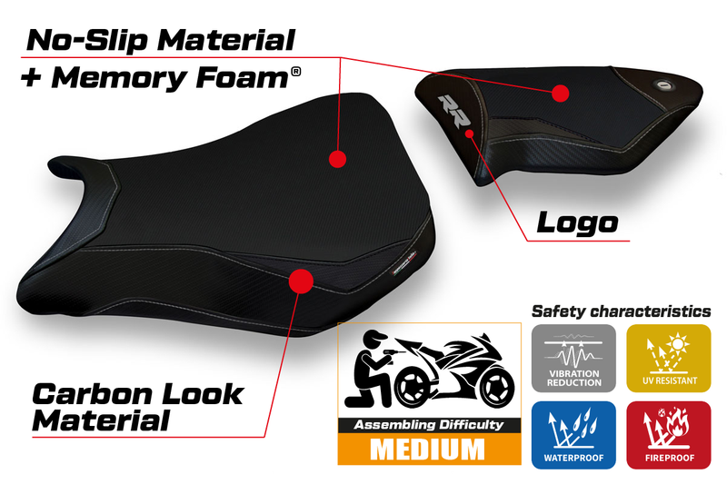 BMW S1000RR 2012-2014 Seat Cover Tappezzeria Italia Comfort in Black
