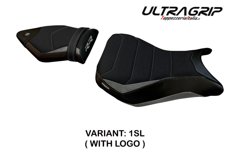 BMW S1000RR 2012-2014 Seat Cover Tappezzeria Italia Ultragrip in Silver and Black
