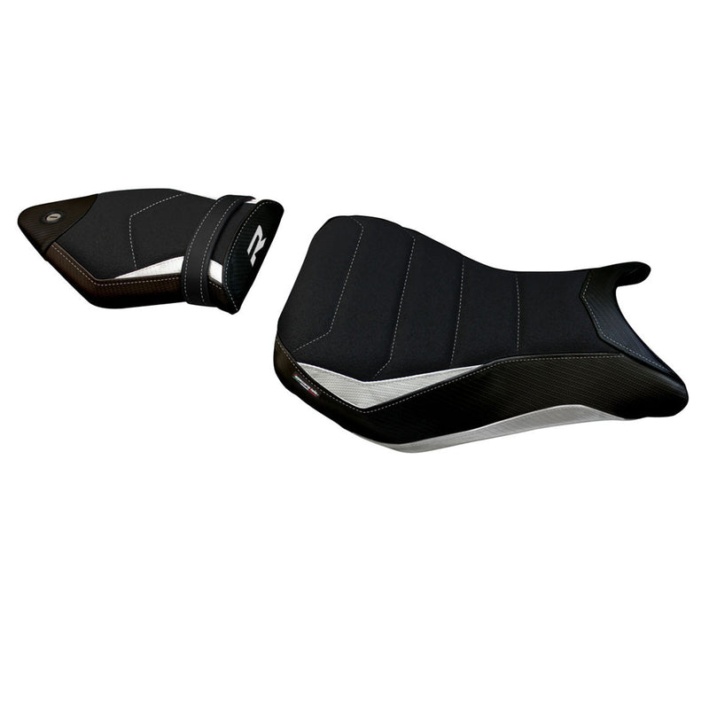 BMW S1000R 2014-2020 Seat Cover Tappezzeria Italia Ultragrip in White and Black