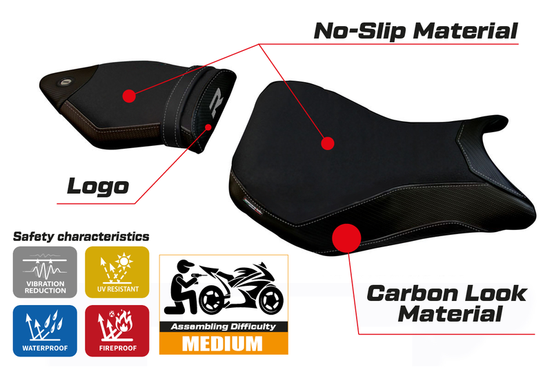 BMW S1000R 2014-2020 Seat Cover Tappezzeria Italia in Black