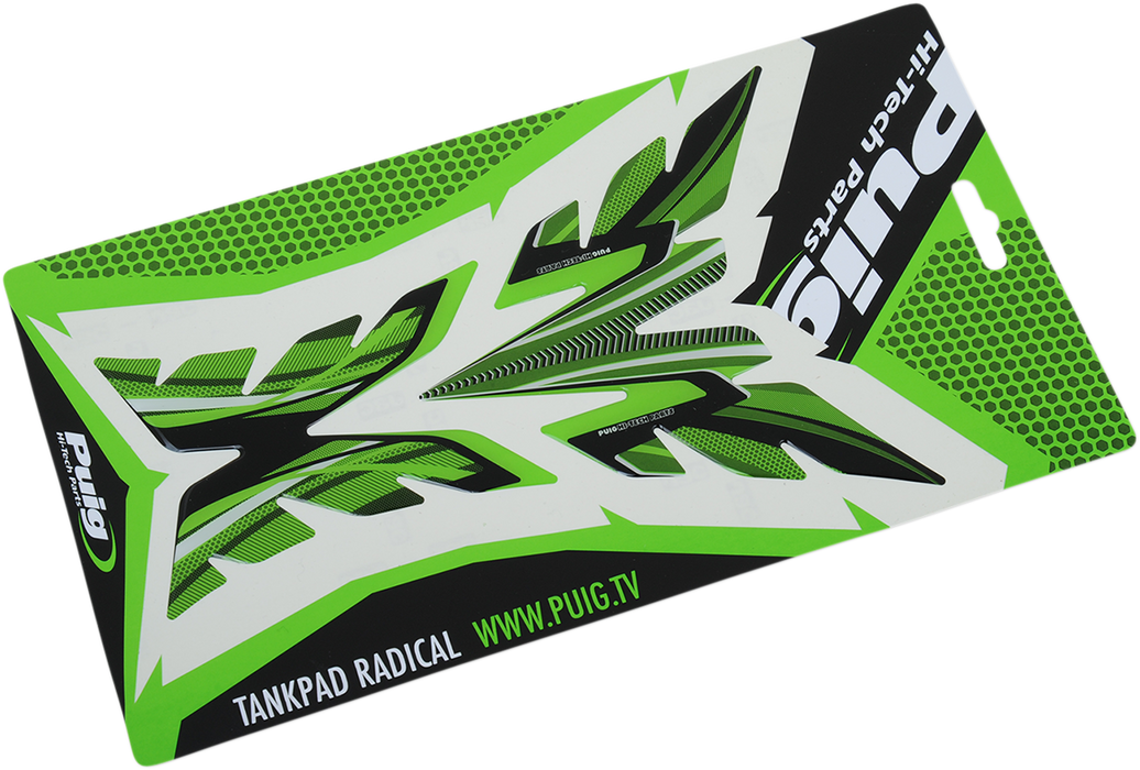 PUIG HI-TECH PARTS Radikal Tank Pad - Green 6292V