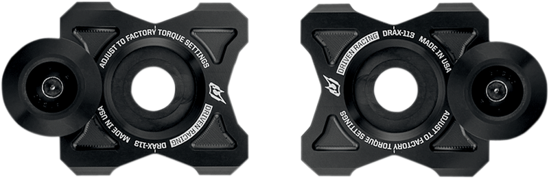 DRIVEN RACING Axle Block Sliders - Kawasaki - Black DRAX-113-BK
