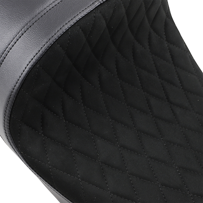 DRAG SPECIALTIES Forward Low Solo Seat - Diamond - Suede - FL '08-'22 0801-1255
