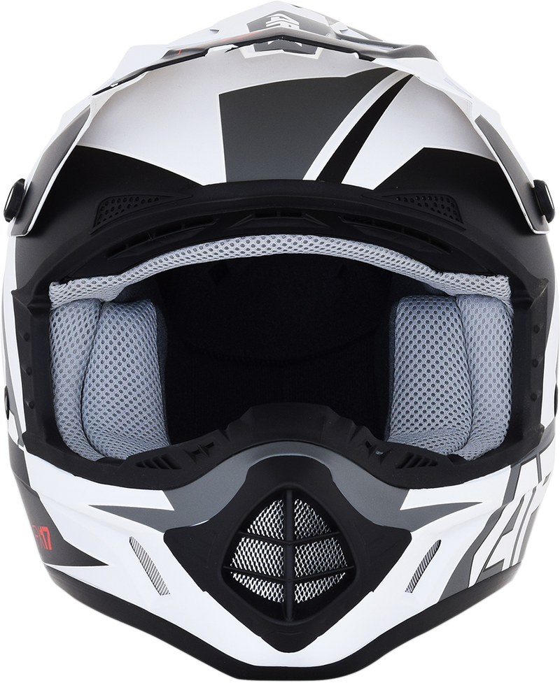AFX FX-17 Motorcycle Helmet - Aced - Matte White/White - Medium 0110-6495