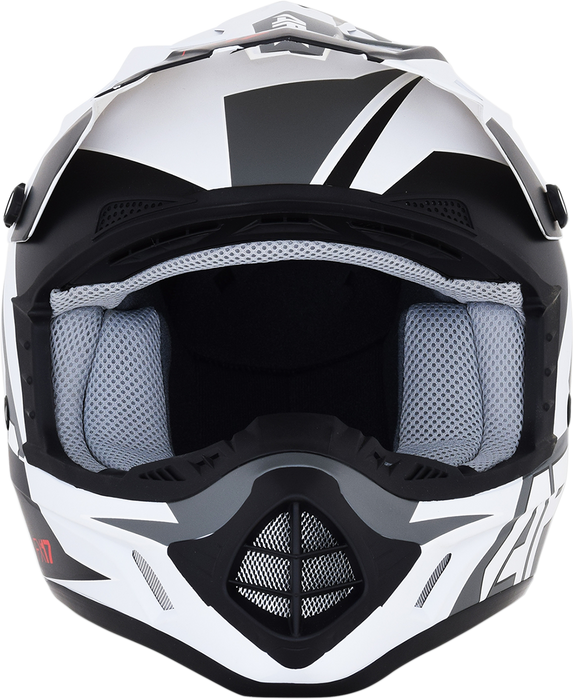 AFX FX-17 Motorcycle Helmet - Aced - Matte White/White - Large 0110-6496