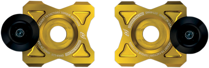 DRIVEN RACING Axle Block Sliders - Kawasaki - Gold DRAX-113-GD