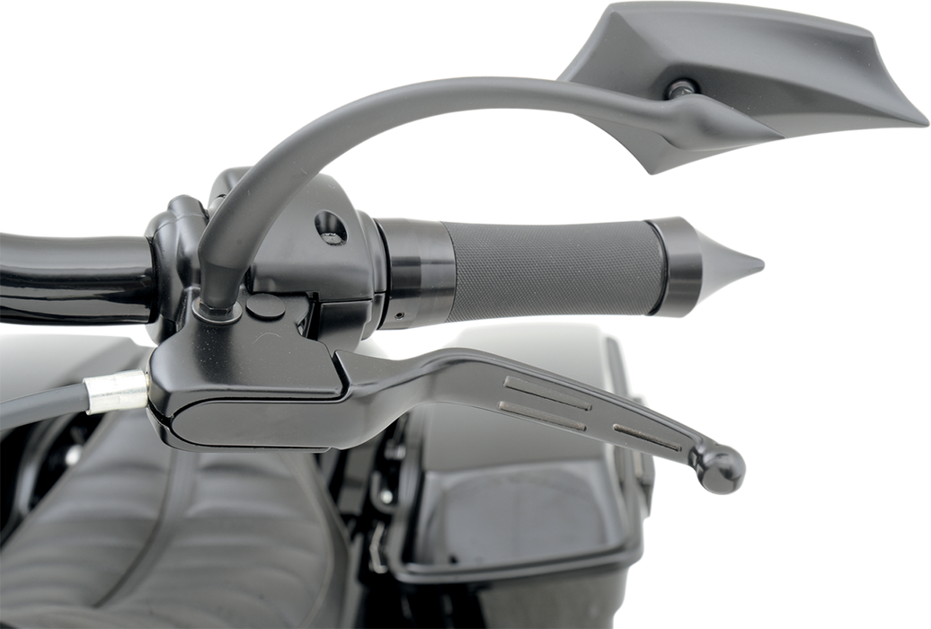 DRAG SPECIALTIES Levers - Slotted - Black H07-0587B