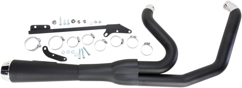 BASSANI XHAUST Road Rage Exhaust - Black - Short - '06-'17 Dyna FXD 13122J