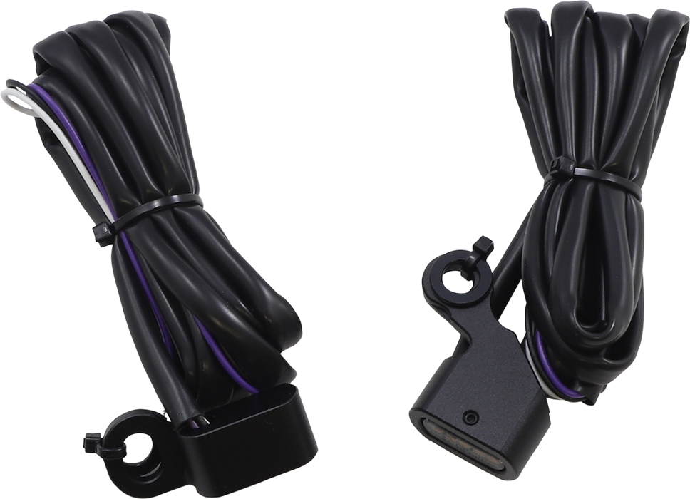 DRAG SPECIALTIES Marker Lights - Amber/White - Smoke Lens - Matte Black WHITE/AMBER DUAL FUNCTION L22-0230DMBME