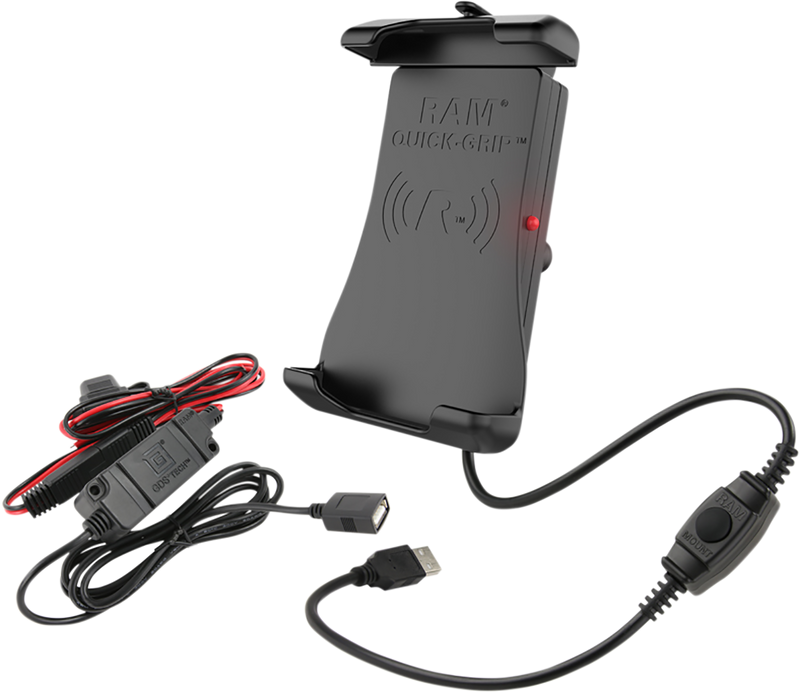 RAM MOUNTS Device Holder - Quick-Grip - Charging - Wireless - Waterproof - Hardwire Charger RAMHOLUN14WBV7M