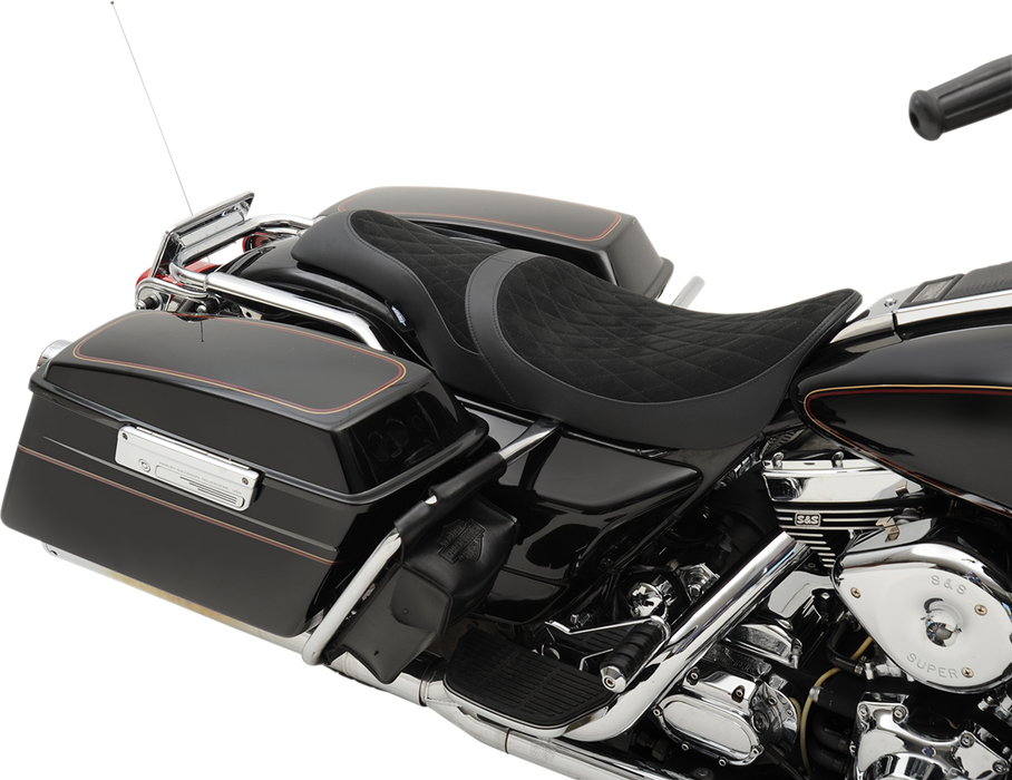 DRAG SPECIALTIES Caballero Faux Suede Seat - FL 0801-1134