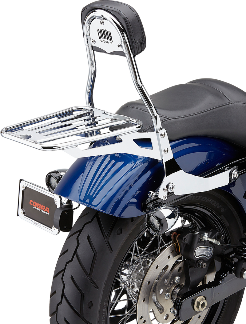 COBRA Backrest Kit - 14" - Chrome - Dyna 602-2004
