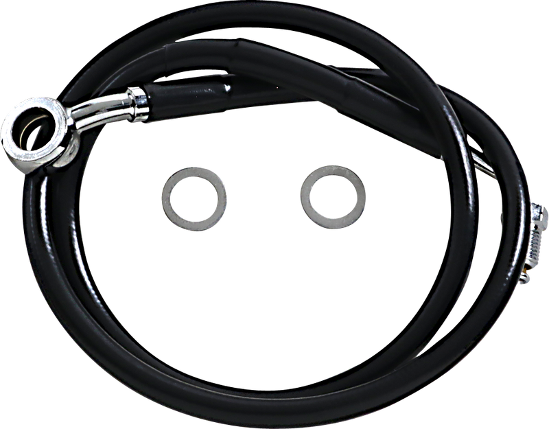 DRAG SPECIALTIES Brake Line - +10" - Black - '18-'22 Softail 618631-10BLK