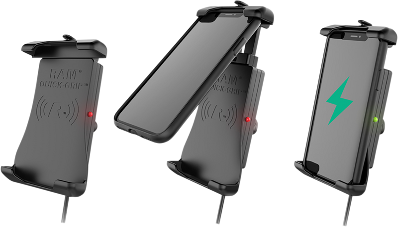 RAM MOUNTS Device Holder - Quick-Grip - Charging - Wireless - Waterproof - Hardwire Charger RAMHOLUN14WBV7M