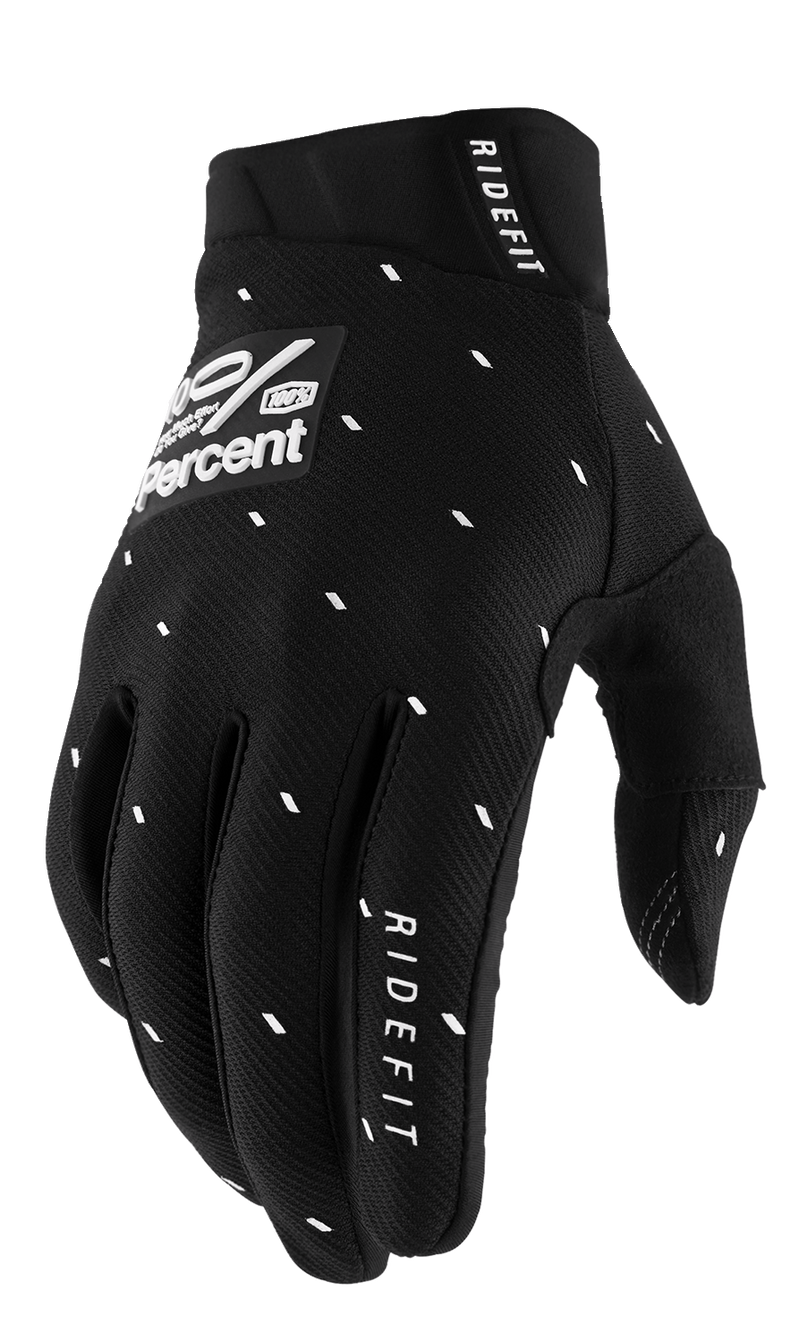 100% Ridefit Gloves - Slasher Black - Large 10010-00037