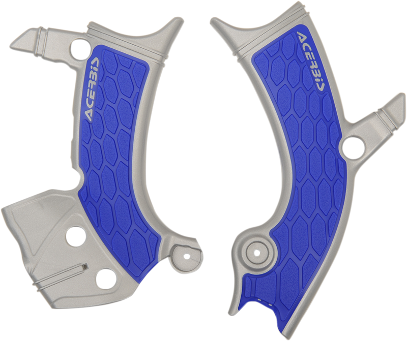 ACERBIS X-Grip Frame Guards - Silver/Blue 2689411404