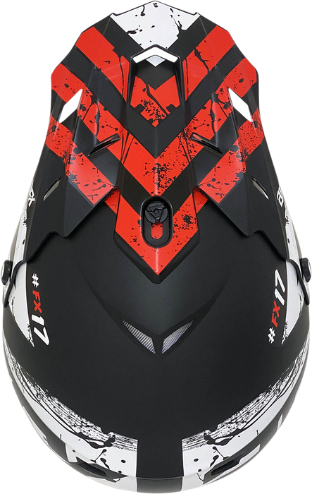 AFX FX-17Y Motorcycle Helmet - Attack - Matte Black/Red - Small 0111-1402