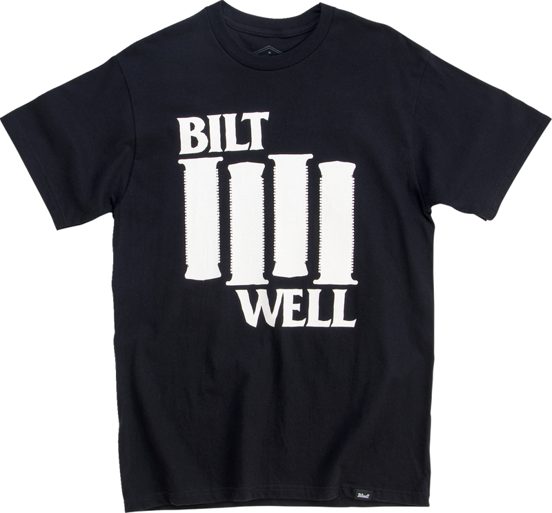 BILTWELL Damaged T-Shirt - Black - Small 8101-073-002